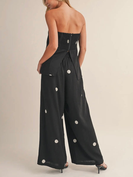 Split The Bill Set in Black Polka Dot
