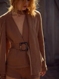 Ellie Knit Jacket in Camel