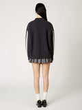 Rivka Sweater in Charcoal Stripe