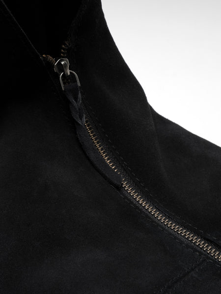 FP Roma Suede Tote in Black