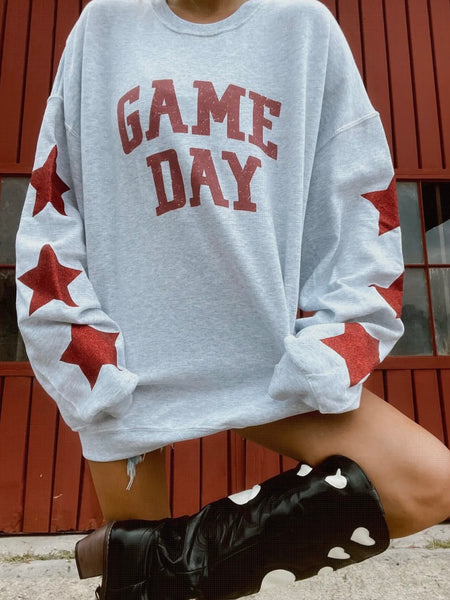 Gameday Cutie Sweatshirt in Grey