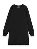 Tuck Detail Jersey Dress in Evening Black