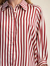 Stripe Season Blouse in Burgundy