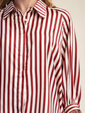 Stripe Season Blouse in Burgundy