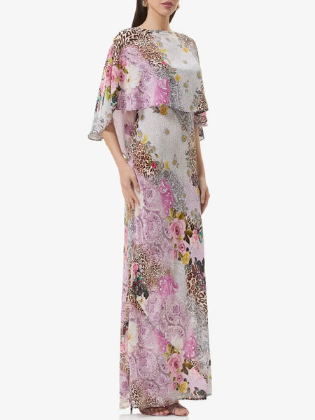 Izel Dress in Natural Patchwork