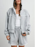 Connect The Dots Zip Up in Grey