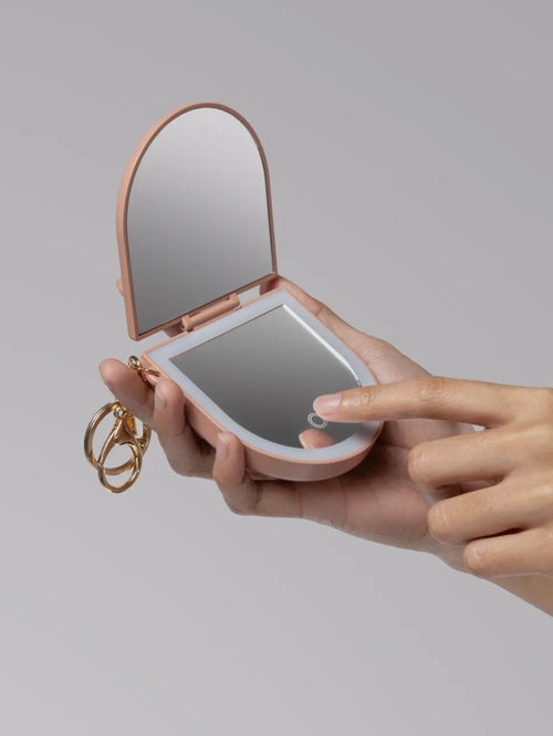 Terracotta Compact Mirror Keychain