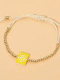 Mahj Charm Bracelet in White & Gold