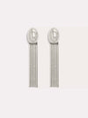 Fringe Dome Earrings in Silver