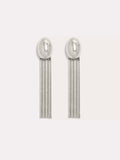 Fringe Dome Earrings in Silver
