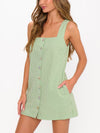 Everly Mini Dress in Green Gingham
