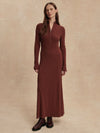 Burnet Zip Knit Maxi Dress in Cinnamon