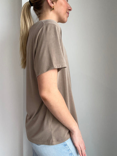 All Day Tee in Mocha Brown