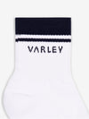 Lenni Half Crew Sock in White & Blue Nights