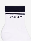 Lenni Half Crew Sock in White & Blue Nights