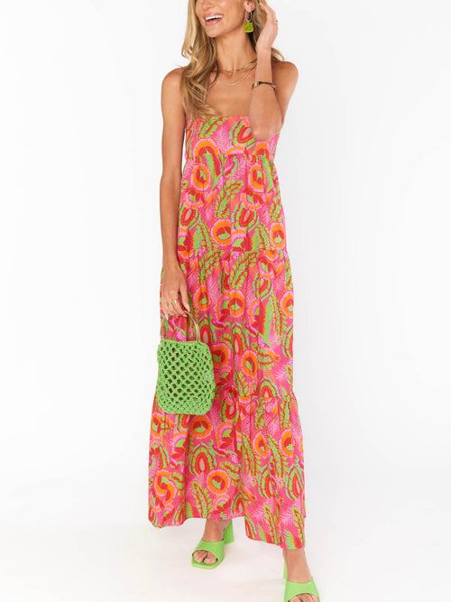Long Weekend Maxi Dress in Paradise Palms