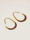 Perchee Enamel Hoops in Brown