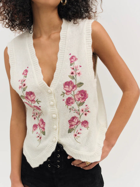 Coco Stripe Cardi in Brown