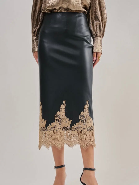 Nyla Skirt in Wine