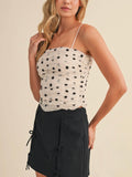Pick Your Polka Top in Cream