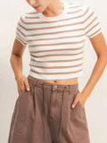 Show Your Stripes Tee in Taupe