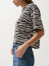 Mae Cropped Tee in Zebra