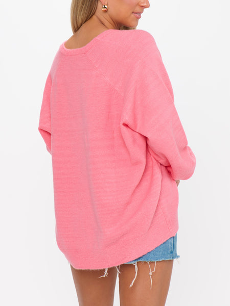 Anything Goes Sweater in Coral Knit