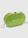 Retro Acrylic Evening Bag in Citron