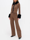 Zermatt Sweater Pants in Camel Geo Knit