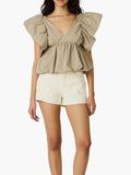 Saskya Top in Khaki