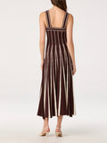 Marlen Dress in Brown Cream