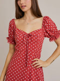 Pretty In Polka Dots Dress in Red