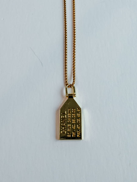 Tag Address Necklace