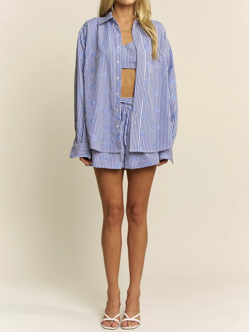 Angie Shirt in Blue & White