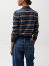 Lyvia Polo Cardigan in Tealwood Stripe