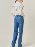 Piped To Perfection Button Up in White