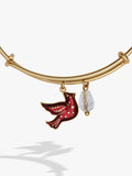 Crystal Cardinal Duo Charm Bracelet