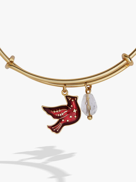 Crystal Cardinal Duo Charm Bracelet