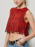 Feeling Fringey Tank in Brick