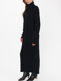 Montreal Midi Dress in Black Cable Knit
