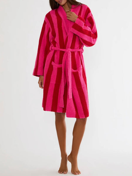 Prisca Robe in Crimson Pop Stripe