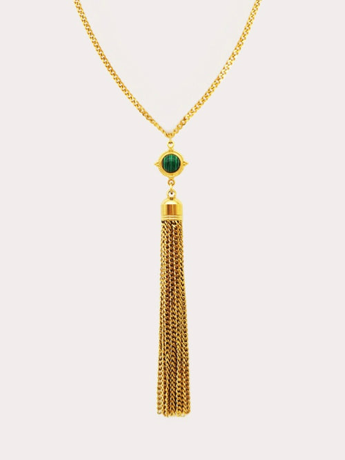 Haven Necklace in Malachite