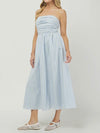 Sandy Strapless Dress in Sky