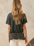 Elysian Biker Tee in Charcoal