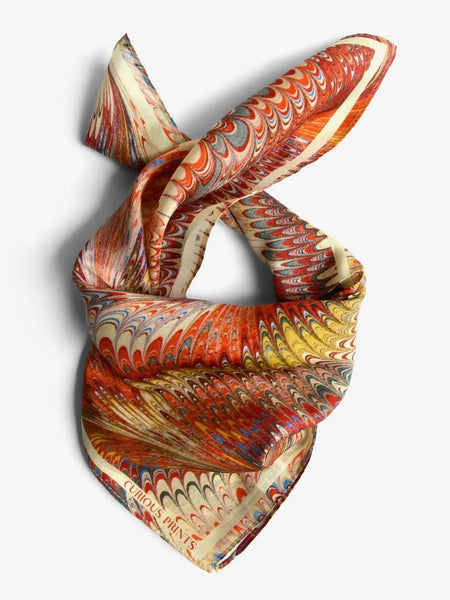 Vintage Marbled Silk Bandana