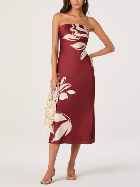 Annabeth Dress in Brown Floral