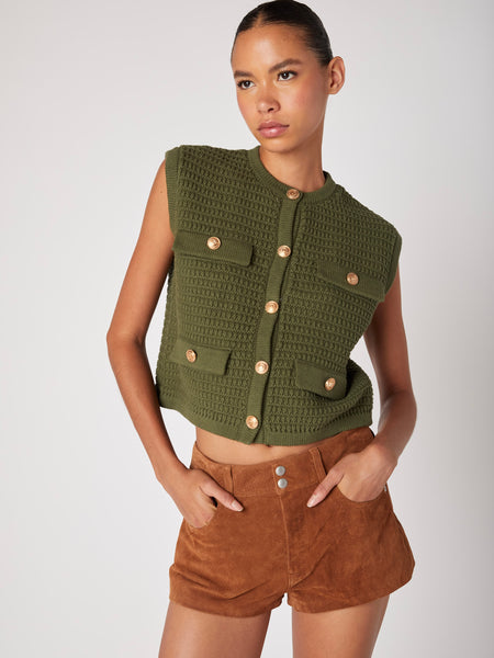 Smooth Sailing Vest in Olive