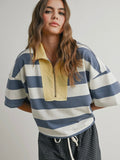 So Striped Polo Shirt in Blue