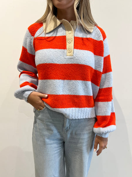 Cherry Holly Cardigan in Red