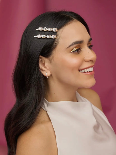 Holiday Gemstone Bobby Pins 2pc Set